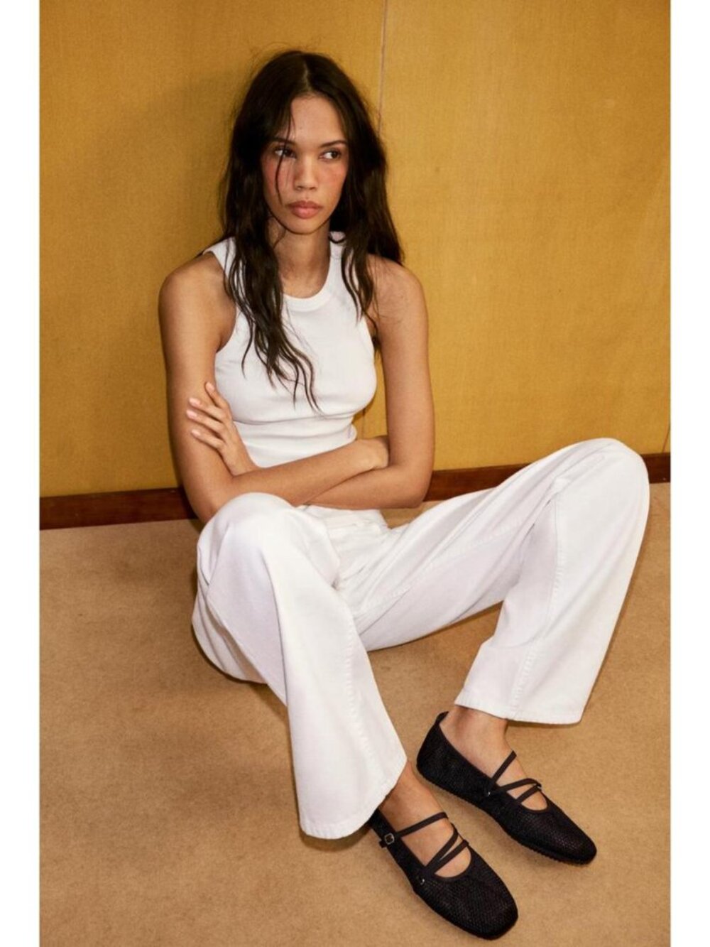 ZARA CUT-OUT STRAP BALLET FLATS - Picture 2 of 6